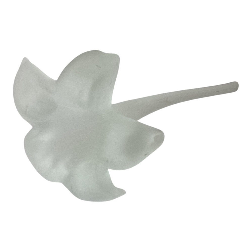 Frosted White Satin Art Glass Trumpet Horn Lily Epergne Flower Holder Bud Vase - Picture 7 of 16